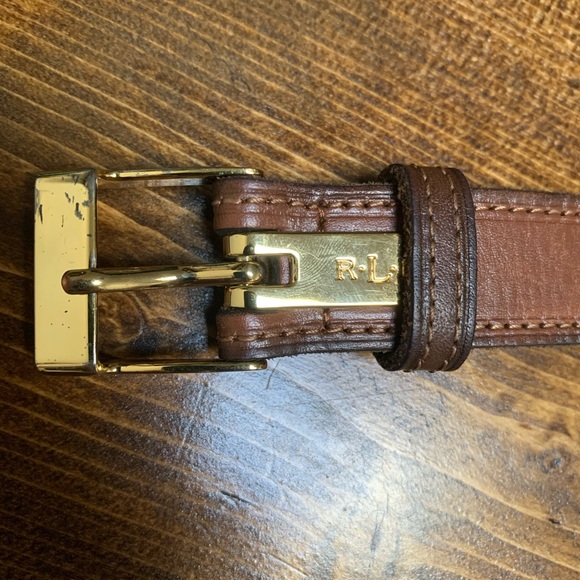 Ralph Lauren Tan and Gold Belt XL - Picture 2 of 4